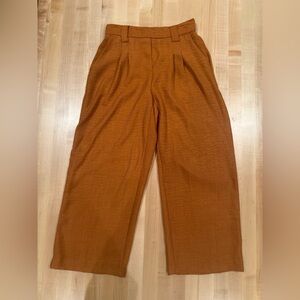 Women’s Wide-Leg capris - Rust Brown